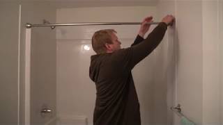 HOW TO EASILY INSTALL A SHOWER CURTAIN BAR [upl. by Annairb]