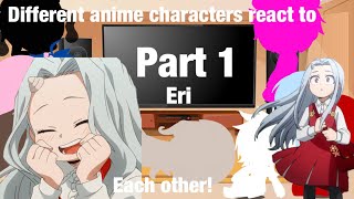 Different anime characters react to each other BNHAEri Part 1 [upl. by Eelimaj]