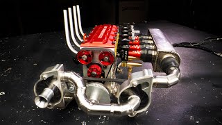 Twin Supercharged 4 Cylinder Nitro RC Engine [upl. by Sully216]