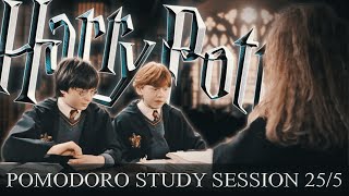 Hogwarts Library 📚 POMODORO Study Session 255  Harry Potter Ambience 📚 Focus Relax amp Study [upl. by Dunham]