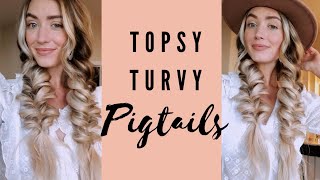 Topsy Turvy Pigtails Tutorial [upl. by Gawen347]