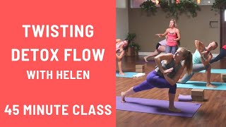 45 Minute Yoga Class  Twisting Detox Flow [upl. by Ansilma838]