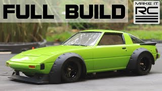 Widebody Mazda RX7 124 Scale RC Model Car Custom Build [upl. by Peskoff]