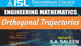 Orthogonal Trajectories ENGINEERING MATHEMATICS II [upl. by Lexie]