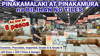 BODEGA SALE 2021 INDOOR amp OUTDOOR TILES Porcelain Ceramics All Sizes amp Designs PINAKAMURA NA [upl. by Krystin947]