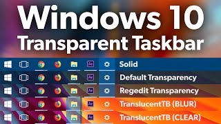 Make Windows 10 Taskbar ClearTransparent [upl. by Jabez]