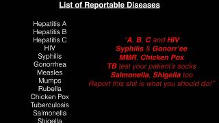 Reportable Diseases Song  USMLE Mnemonic [upl. by Bringhurst]