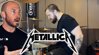 Drummer Reacts To  ELOY CASAGRANDE  BATTERY METALLICA COVER Drums Only [upl. by Kreit]