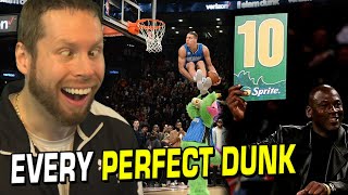 EVERY PERFECT DUNK in the NBA Dunk Contest [upl. by Attenal]