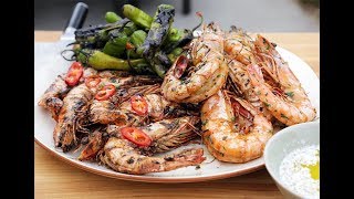 Andrew Zimmern Cooks Grilled Shrimp [upl. by Niwled]