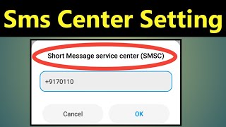 Sms Center Number In Redmi Phones  Mi Mobile Sms Center Setting [upl. by Pius]