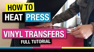 How to Heat Press Heat Transfer Vinyl HTV [upl. by Mariquilla609]