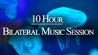 10 HR Dark Screen  Bilateral Music  Release Stress Anxiety PTSD  EMDR Brainspotting [upl. by Esiole]