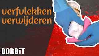 Verschillende soorten verfvlekken verwijderen [upl. by Arorua958]