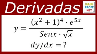 DERIVACIÓN LOGARÍTMICA  Ejercicio 2 [upl. by Annaul]