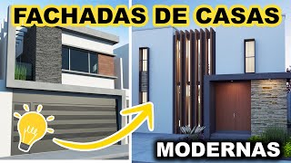 30 FACHADAS DE CASAS MODERNAS Sencillas Minimalistas Mexicanas Diferentes colores y modelos [upl. by Oned538]