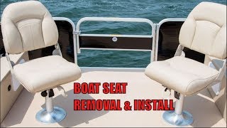 Attwood Boat Pedestal Seat Mount Removal amp Install [upl. by Catto]