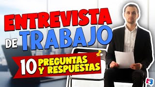 🥇ENTREVISTA de TRABAJO en INGLÉS 10 preguntas y respuestas [upl. by Ariaz]