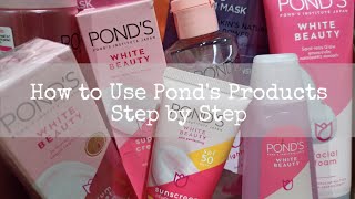 9 Steps Ponds Skin Care Routine  Day Time Skin Care Routine [upl. by Ardnac]