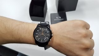 Armani Exchange Mens AX1326 Black Silicone Quartz Watch [upl. by Elwira]