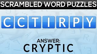 Word Scramble  20 Cryptic Word Jumbles [upl. by Sixele]