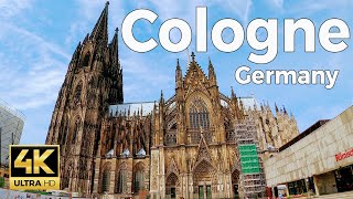 Cologne Köln Germany Walking Tour 4k Ultra HD 60fps – With Captions [upl. by Ecnatsnok]