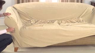 How To Install 1pc Stretch Slipcovers [upl. by Annayt282]