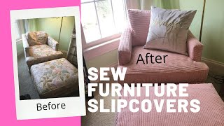 DIY Slipcovers that Look Like Reupholstery [upl. by Nnylrefinnej]