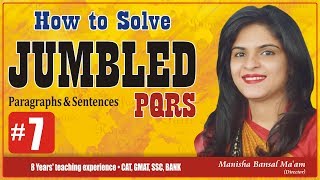 Jumbled Sentence Sentence Rearrangement PQRS for SSC BANK by Manisha Maam 7 [upl. by Odnala]