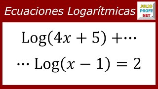 Ecuaciones logarítmicas  Ej 4 [upl. by Wallack]