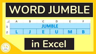 How to Create a Word Jumble in Excel  Make a Word Scramble in Excel  Tutorial [upl. by Azeel]