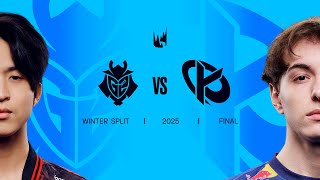 G2 vs KC  2025 LEC Winter Split Playoffs  Split Final [upl. by Sidalg]