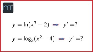 Derivadas de logaritmos Bachillerato [upl. by Haliled]