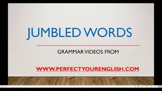 Jumbled Words Exercise for Classes 8 9 and 10 [upl. by Bentlee]