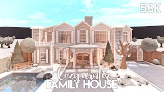 Cozy Winter Family House  Bloxburg Build [upl. by Rambort]