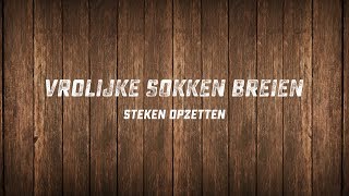 Vrolijke Sokken Breien  Steken opzetten [upl. by Jobi898]