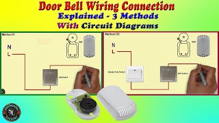 Door Bell Wiring Connection3 Methods How To Do Calling Bell Wiring Explained With Circuit Diagram [upl. by Elsilrac]