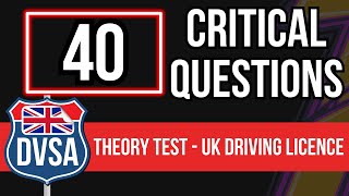 DVSA Theory Test 2024 for UK Driving License 40 Critical Questions [upl. by Morven]