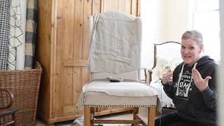 Parsons Chair Slipcover Tutorial  Part 1 [upl. by Ima]