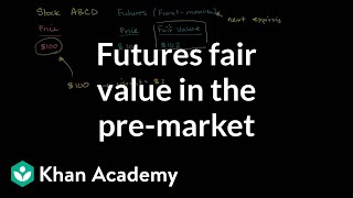 Futures fair value in the premarket  Finance amp Capital Markets  Khan Academy [upl. by Eloc367]