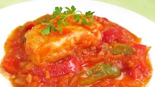 Bacalao con Tomate fácil y delicioso [upl. by Anatnas]