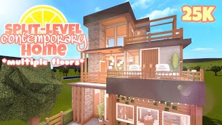 25K SplitLevel Contemporary Home  TUTORIAL  Bloxburg [upl. by Purvis]