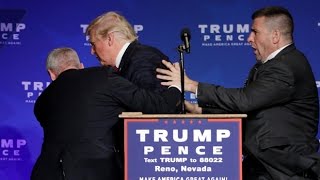 Donald Trump rushed off stage during rally in Nevada [upl. by Anwahsar744]