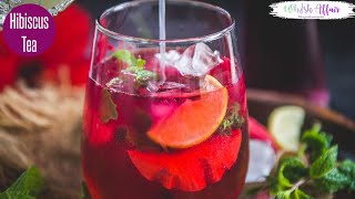 How to make Hibiscus Tea Herbal Healthy Tea using Fresh Hibiscus Flowers [upl. by Godfrey797]