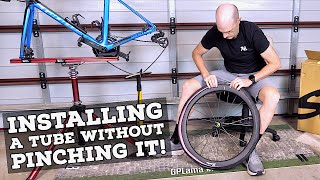 Installing a Road Bicycle Tube Without PINCHING IT [upl. by Anav890]