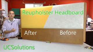 Reupholster Headboard  Easy DIY Weekend Project [upl. by Rehsu]