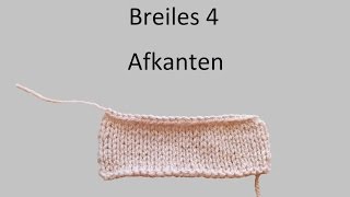 Leren breien breiles 4 afkanten [upl. by Meihar]