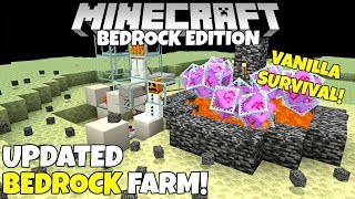 Minecraft Bedrock Broken Updated Bedrock Block Farm In Survival How To Break Bedrock MCPE Xbox [upl. by Carolan]