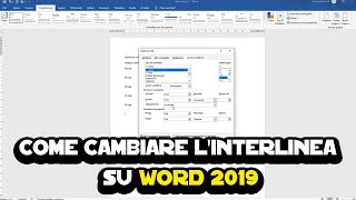 Come cambiare linterlinea su Word 2019 [upl. by Divadleahcim]