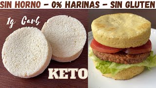 PAN KETO Súper FACIL en 1 MINUTO😱  Sin Gluten  Sin Harinas  Sólo 3 INGREDIENTES [upl. by Asserak]